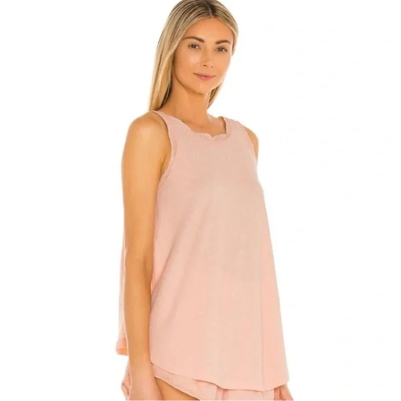 NEW WITH TAGS – THE GREAT. The Lace Slouch Sleep Tank | Dusty Rose | Size 3 - Picture 2 of 7